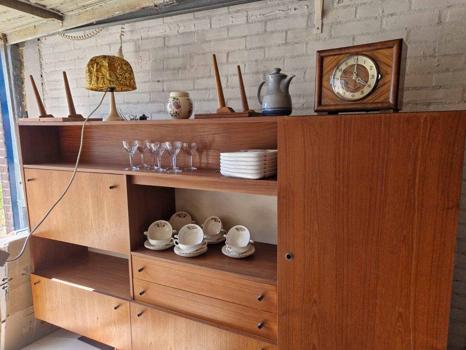 Vintage Teak Wandmeubel / Boekenkast - Jaren '60, Ophalen