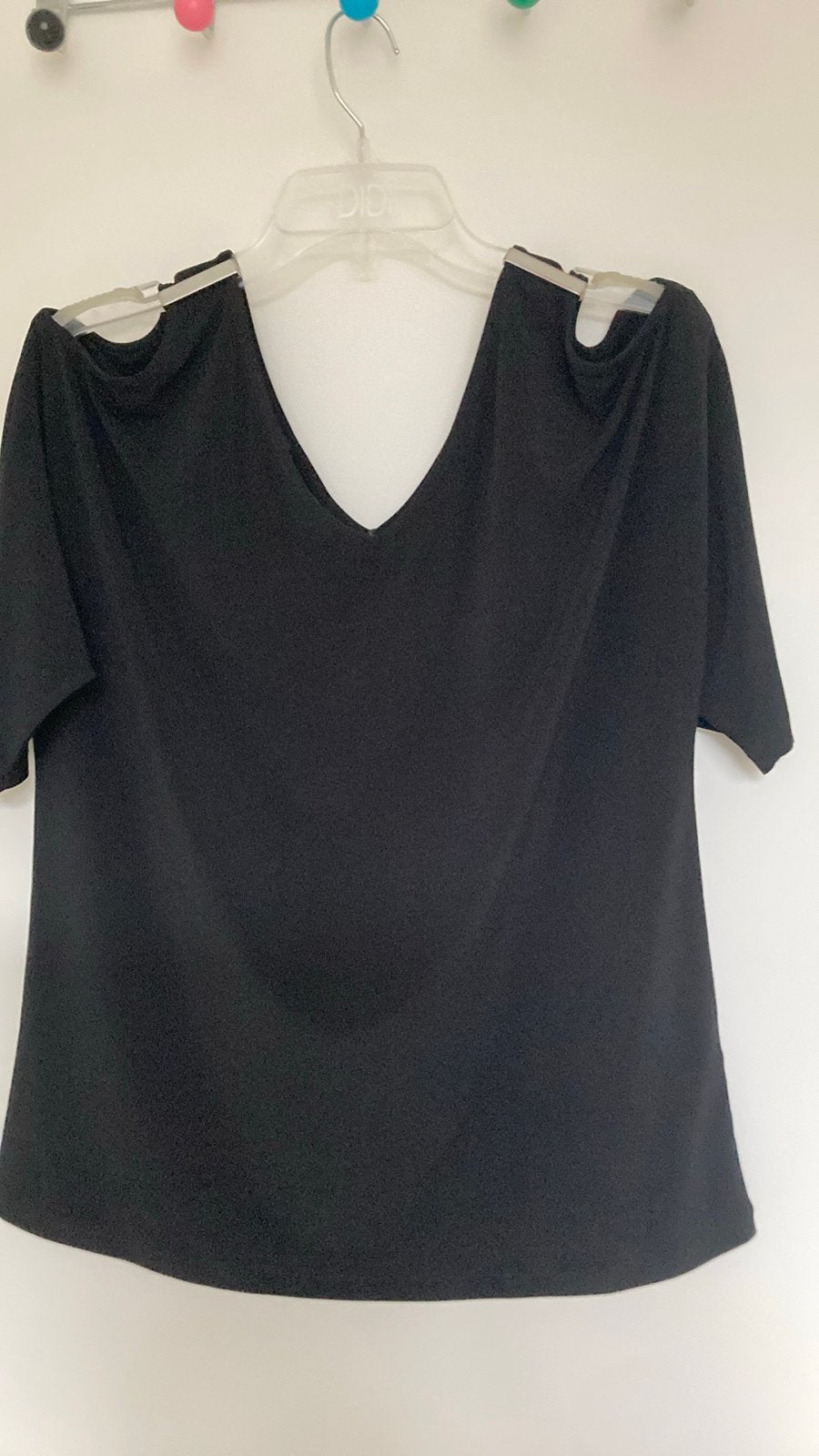 Esprit Zwarte shirt met Korte Mouwen en Open Schouders, Kleding | Dames, Tops, Ophalen of Verzenden, Zo goed als nieuw, Zwart