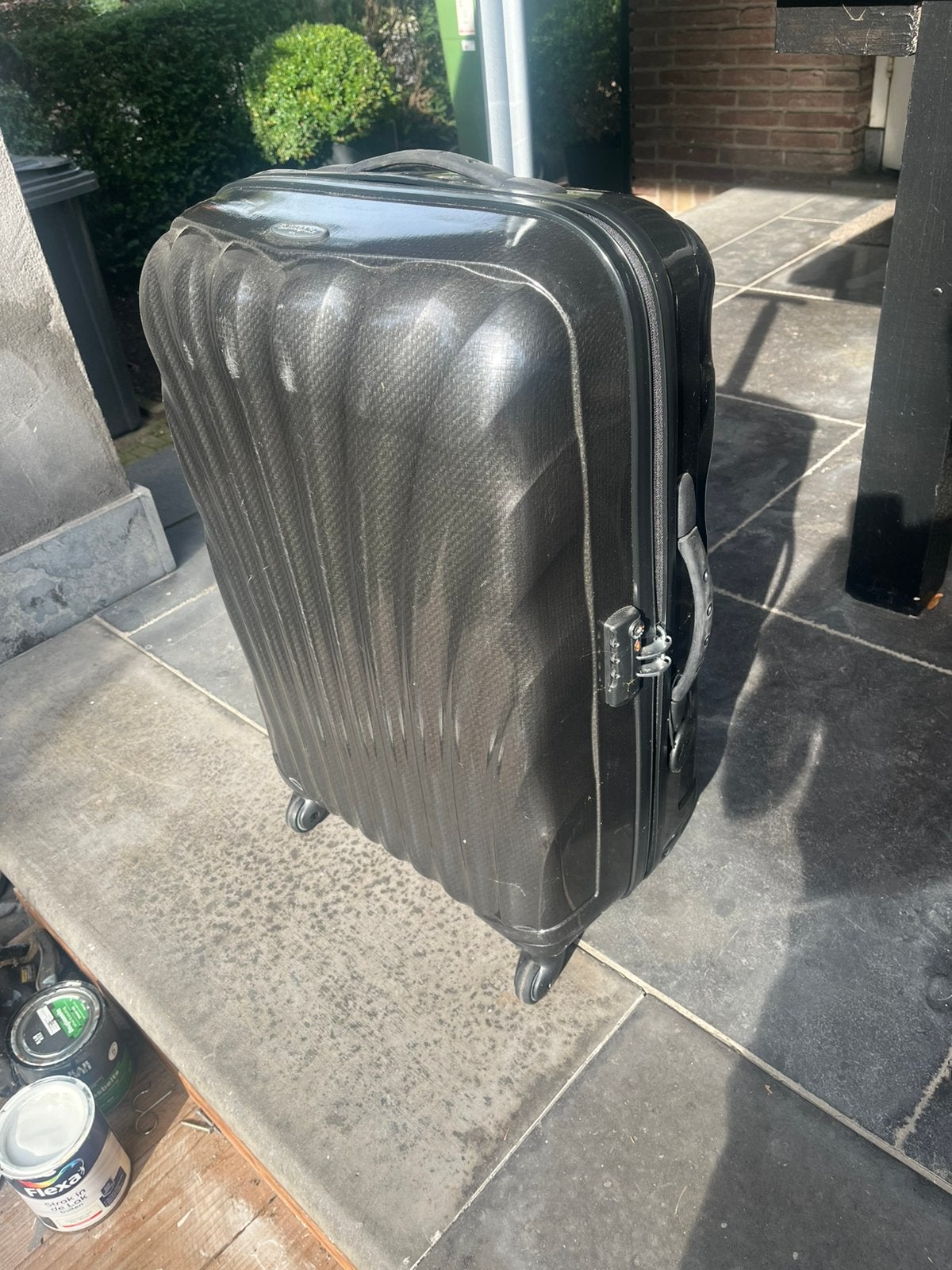 Samsonite koffer grijs, Ophalen, Hard kunststof, Zo goed als nieuw, 70 cm of meer