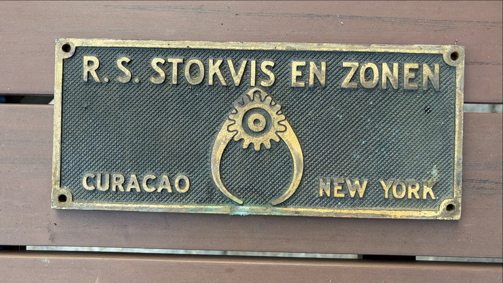 Vintage R.S. Stokvis en Zonen Plaquette, Antiek en Kunst, Ophalen of Verzenden