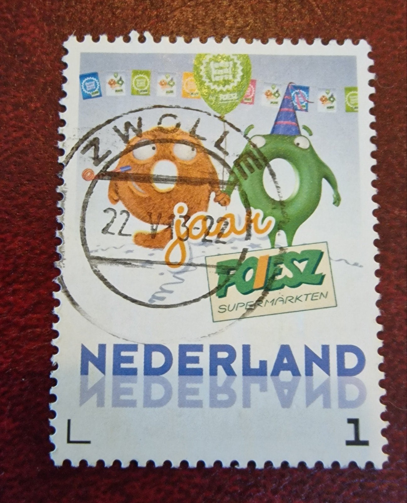 kv902 persoonlijke Postzegel - 22 Jaar Poiesz Supermarkten, Ophalen of Verzenden, Na 1940, Gestempeld
