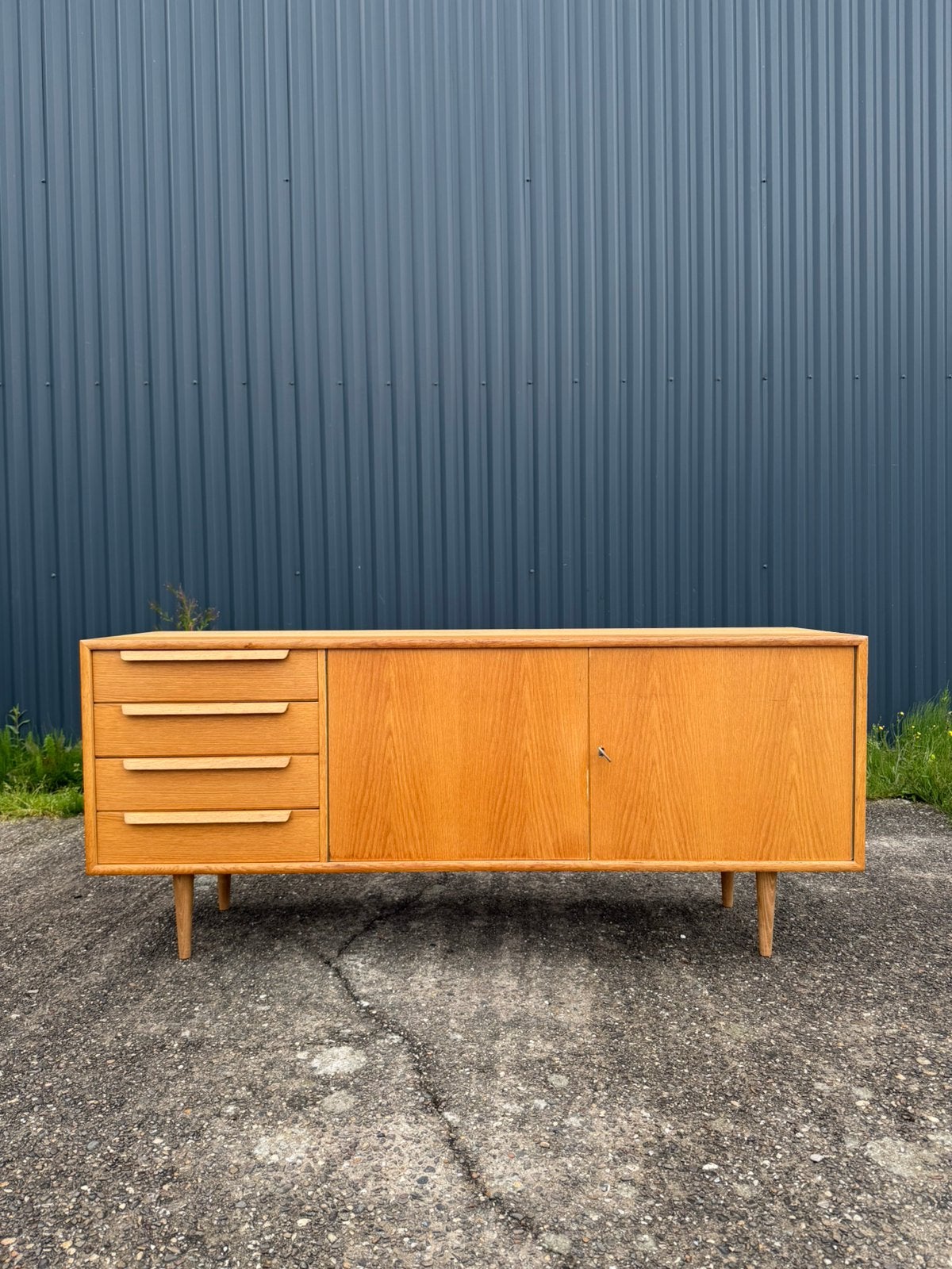 Vintage dressoir lowboard tvmeubel kast, Ophalen, Gebruikt, G, G