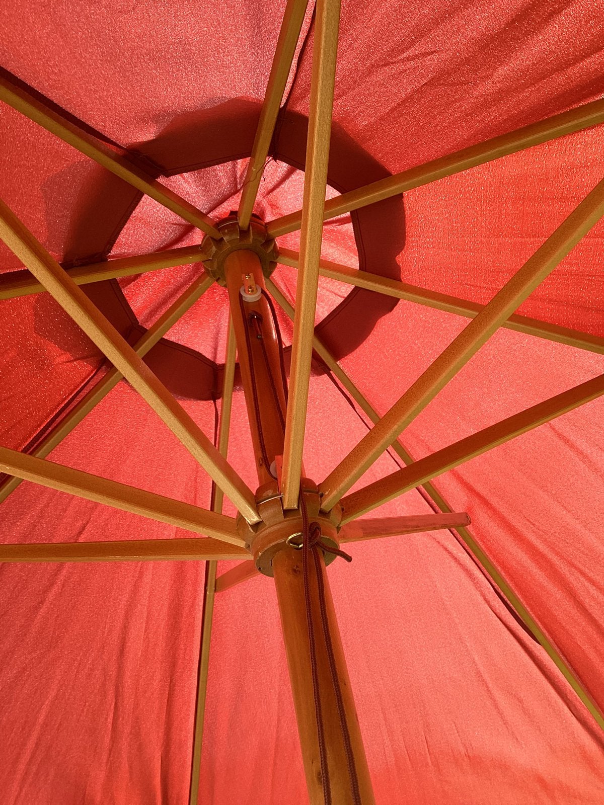 Nieuwe terracotta parasol doorsnede 3mtr, Ophalen, Nieuw, 2 tot 3 meter, Stokparasol