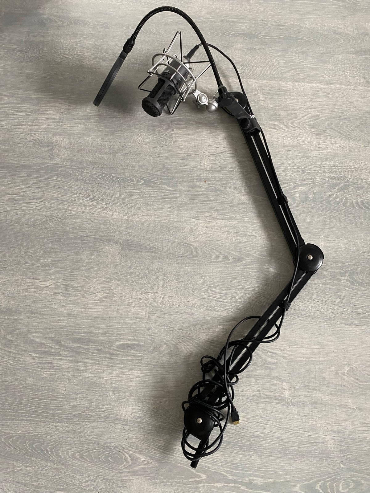 Audio-Technica AT2020USB+ microfoon met Samson PS01 arm, Ophalen of Verzenden, Gebruikt, Studiomicrofoon