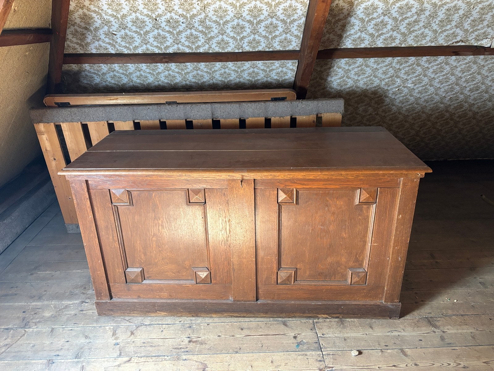 Antieke houten kist - Opbergkist, Ophalen