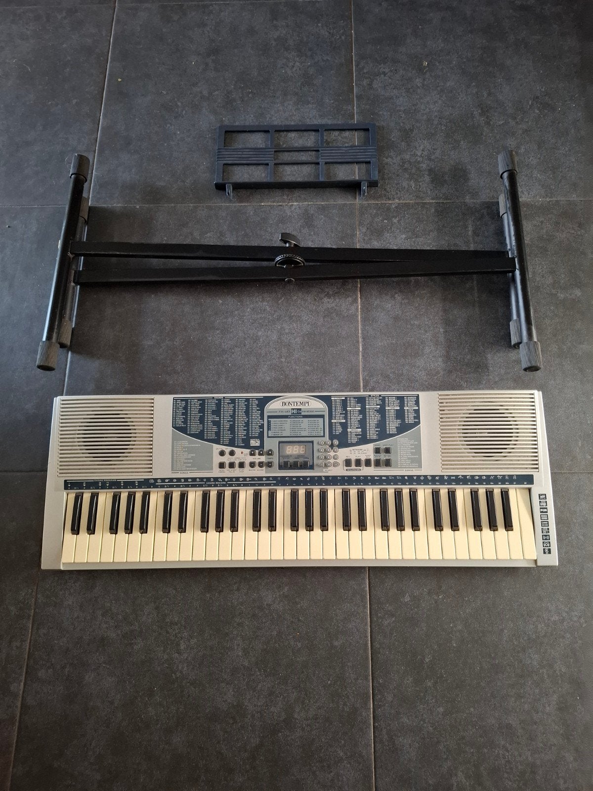 Bontempi PM 683 Hi Generation Keyboard met standaard, Midi-aansluiting, Ophalen, Overige merken, 61 toetsen