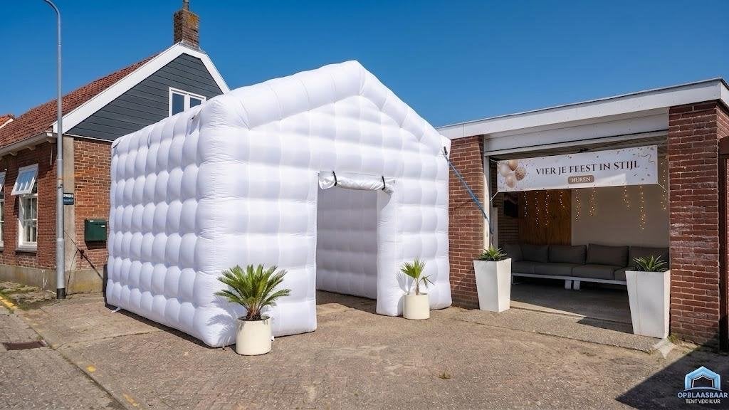 Opblaasbare Partytent (4x4m) huren op Walcheren, Ophalen, Zo goed als nieuw, Overige