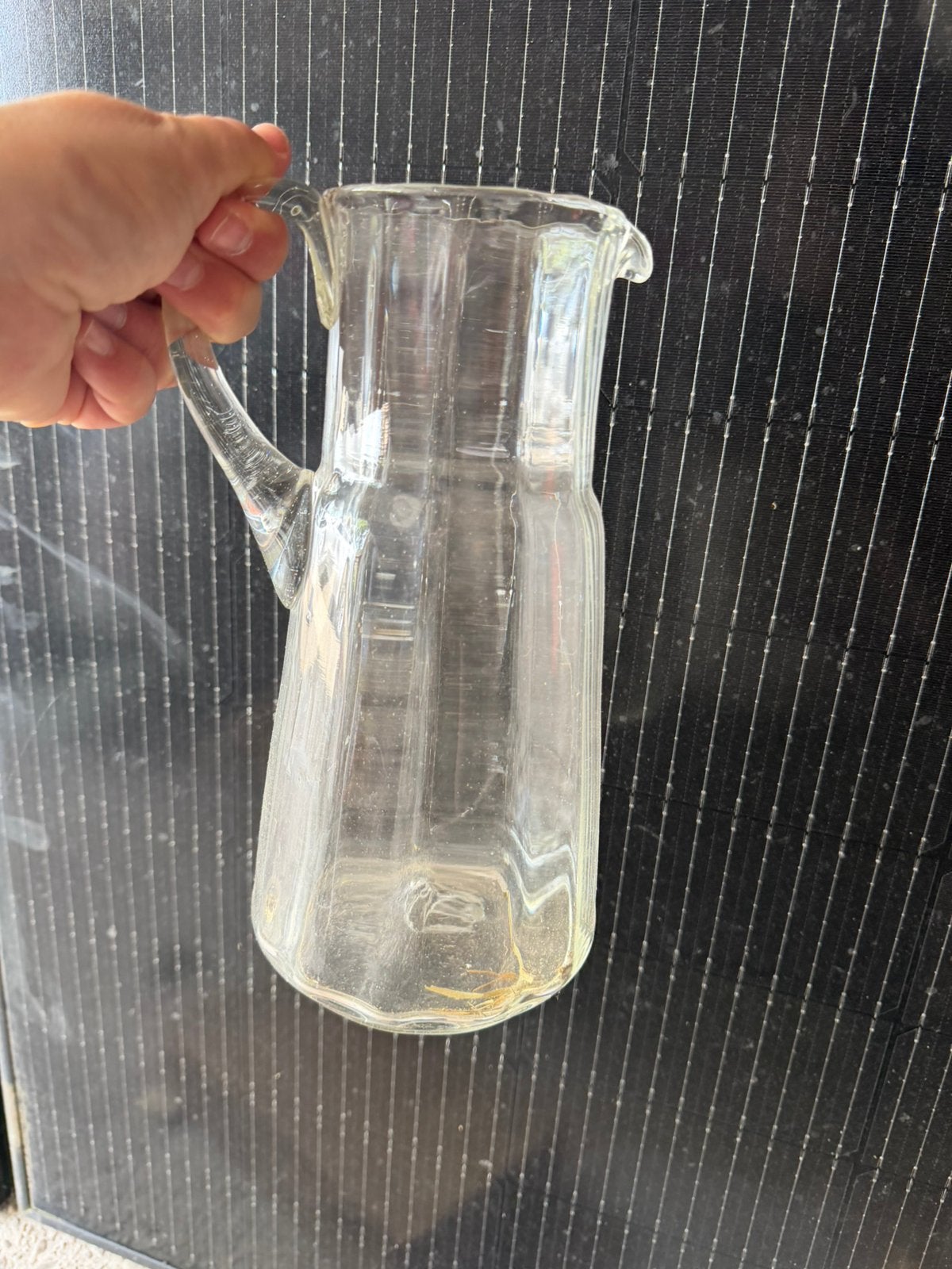Oude glazen waterkan, Antiek en Kunst, Antiek | Glas en Kristal, Ophalen of Verzenden