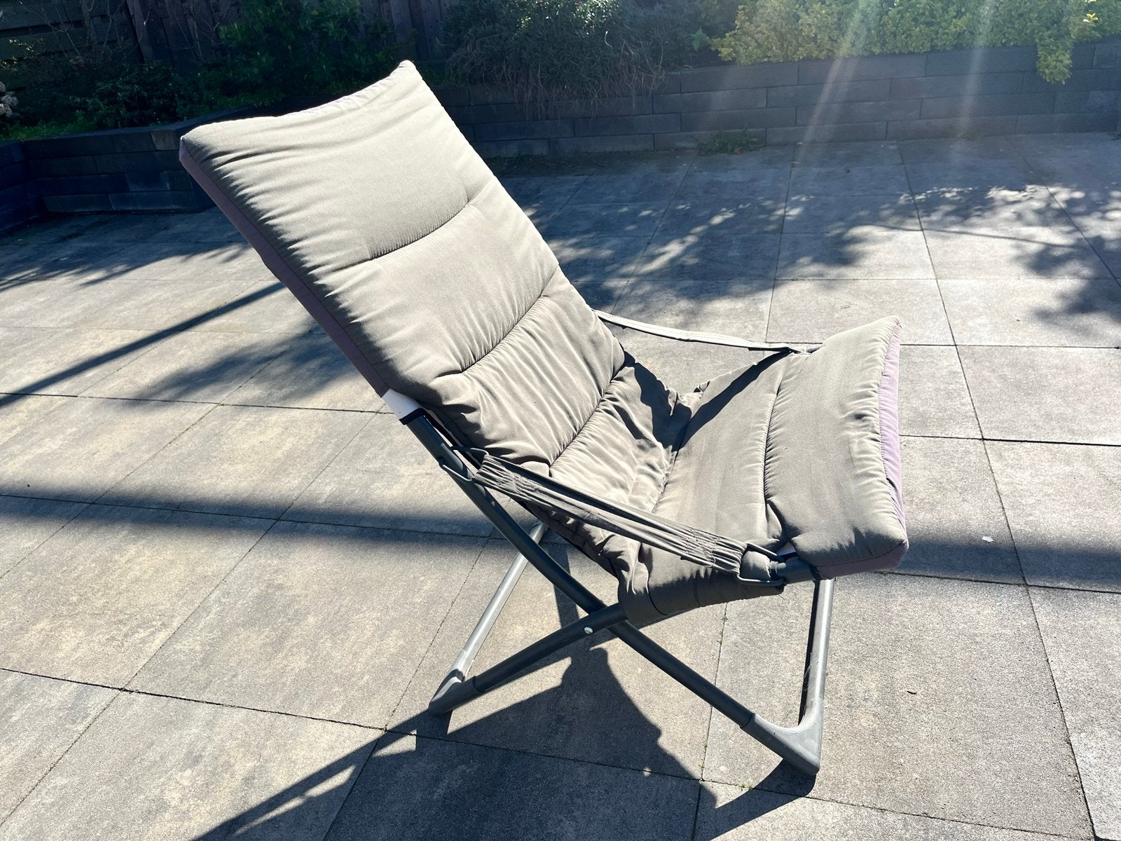 Inklapbare tuinstoel, Tuin en Terras, Ophalen, Zo goed als nieuw, Metaal, Inklapbaar
