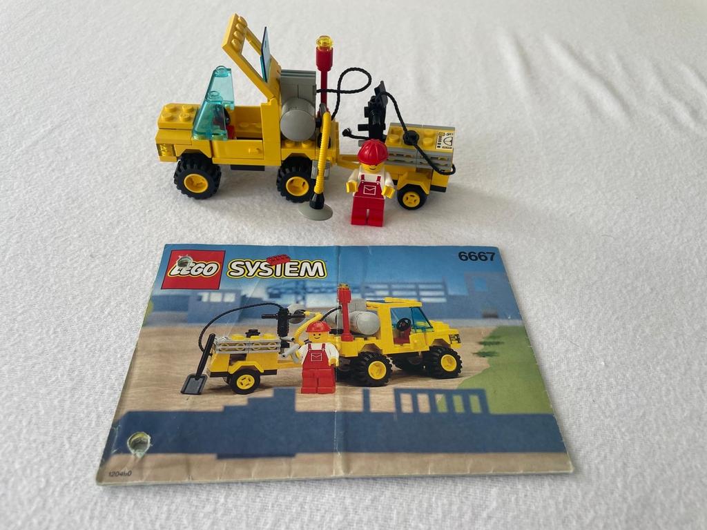 Lego System 6667 - Road Repair Truck met instructies, Kinderen en Baby's, Speelgoed | Duplo en Lego, Lego, Ophalen of Verzenden