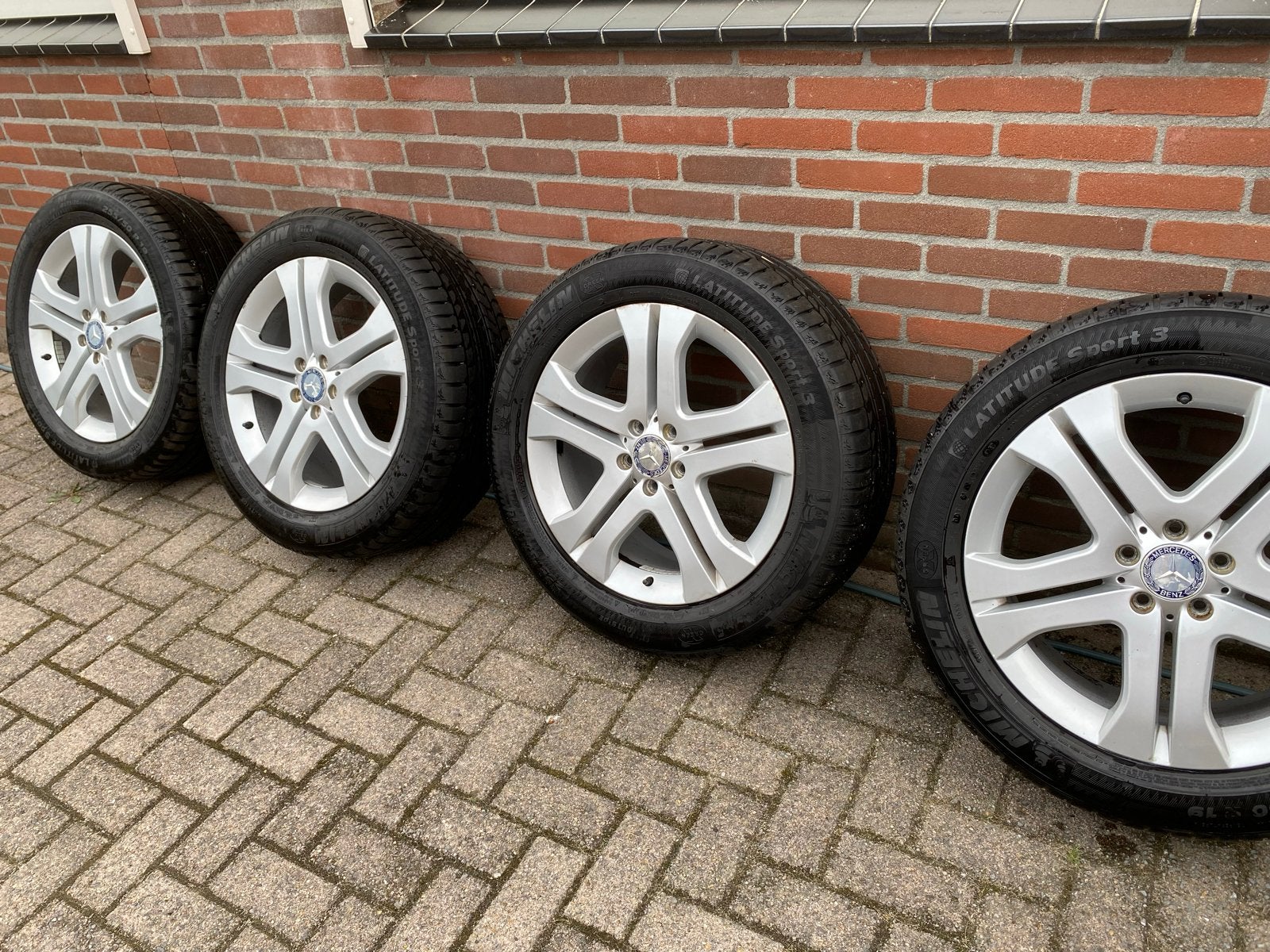 Set van 4 Michelin Latitude Sport 3 banden met velgen, Gebruikt, 255 mm, Banden en Velgen, Terreinwagen