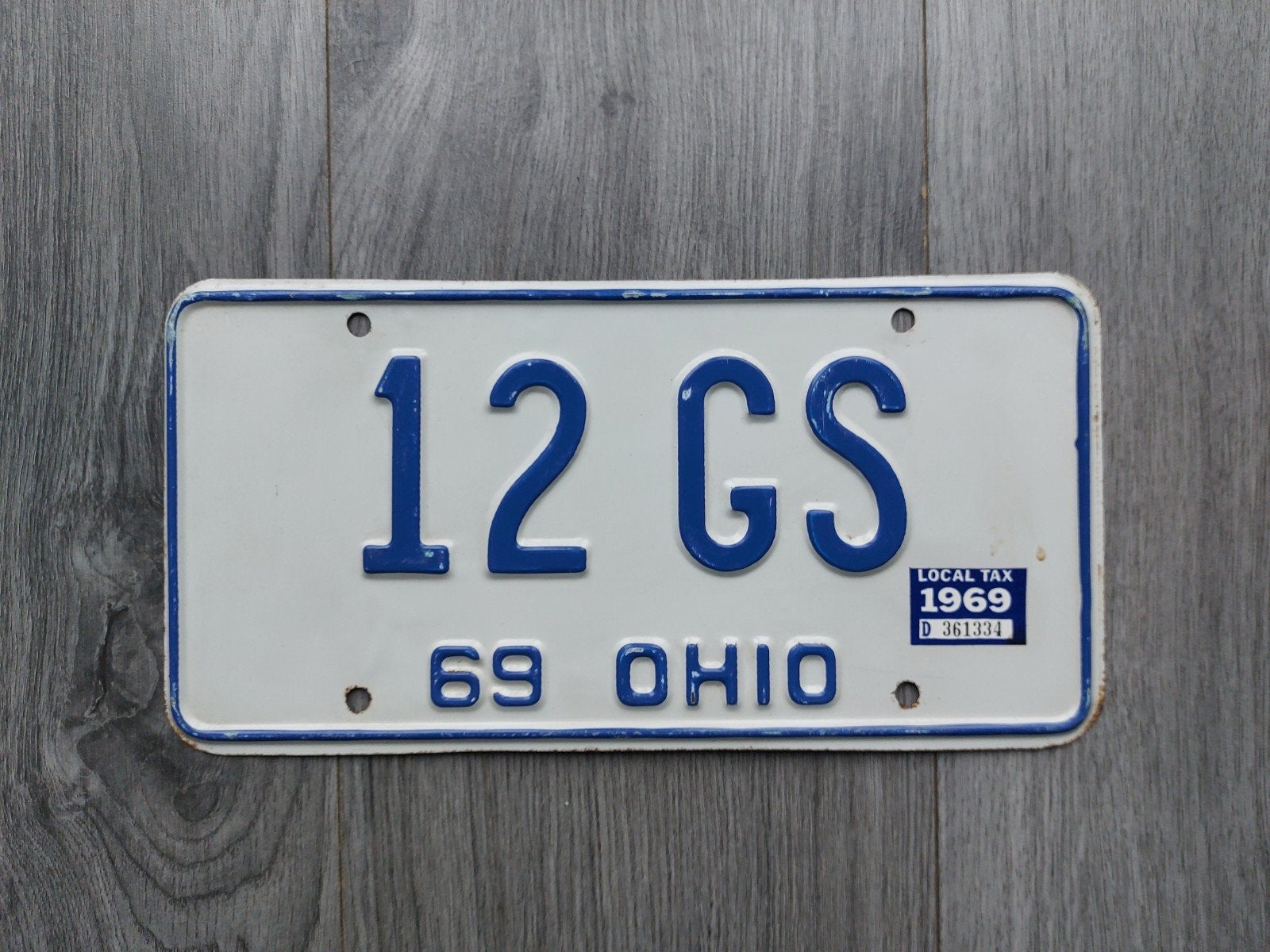 Kenteken 1969 Ohio USA Nummerplaat Nummerbord, Ophalen of Verzenden, Gebruikt, Auto's