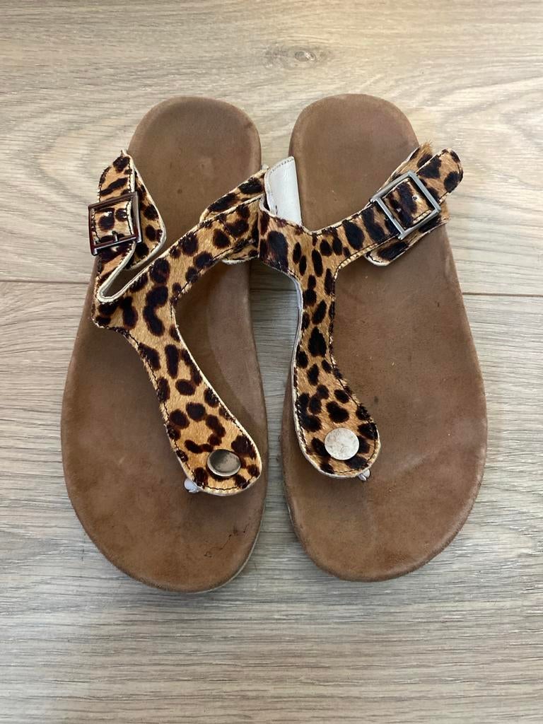 Maruti slippers maat 39 tijgerprint, Slippers, Bruin, Ophalen of Verzenden, Gedragen