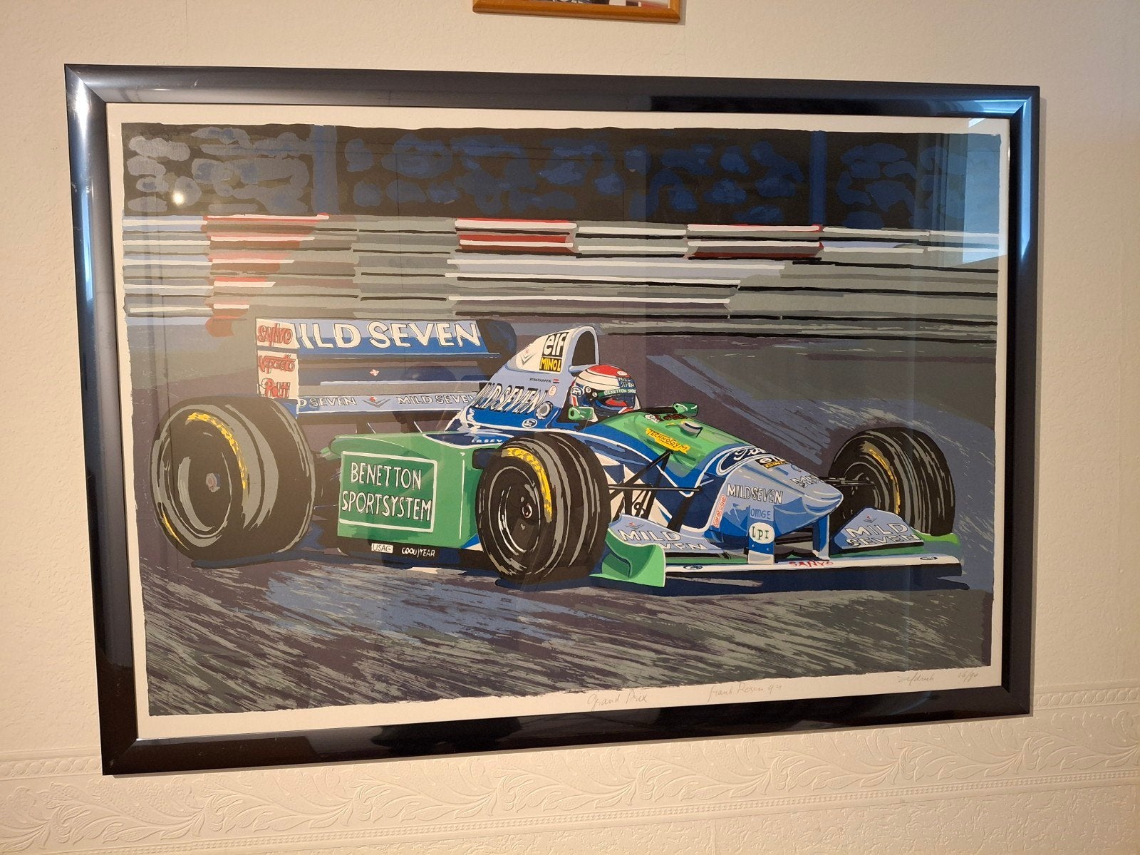 Jos Verstappen Benetton B194 1994 zeefdruk, Ophalen of Verzenden, Zo goed als nieuw, Formule 1