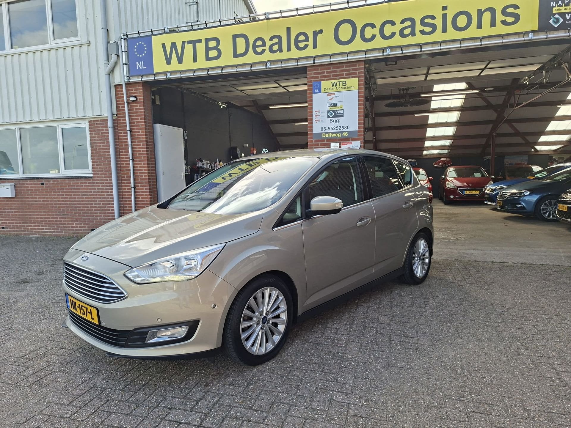 Ford C-Max 1.0 Titanium, Trekhaak Dealer o.h., 2e Eig, Navi,, Auto's, Voorwielaandrijving, Dealer onderhouden, Gebruikt, Origineel Nederlands