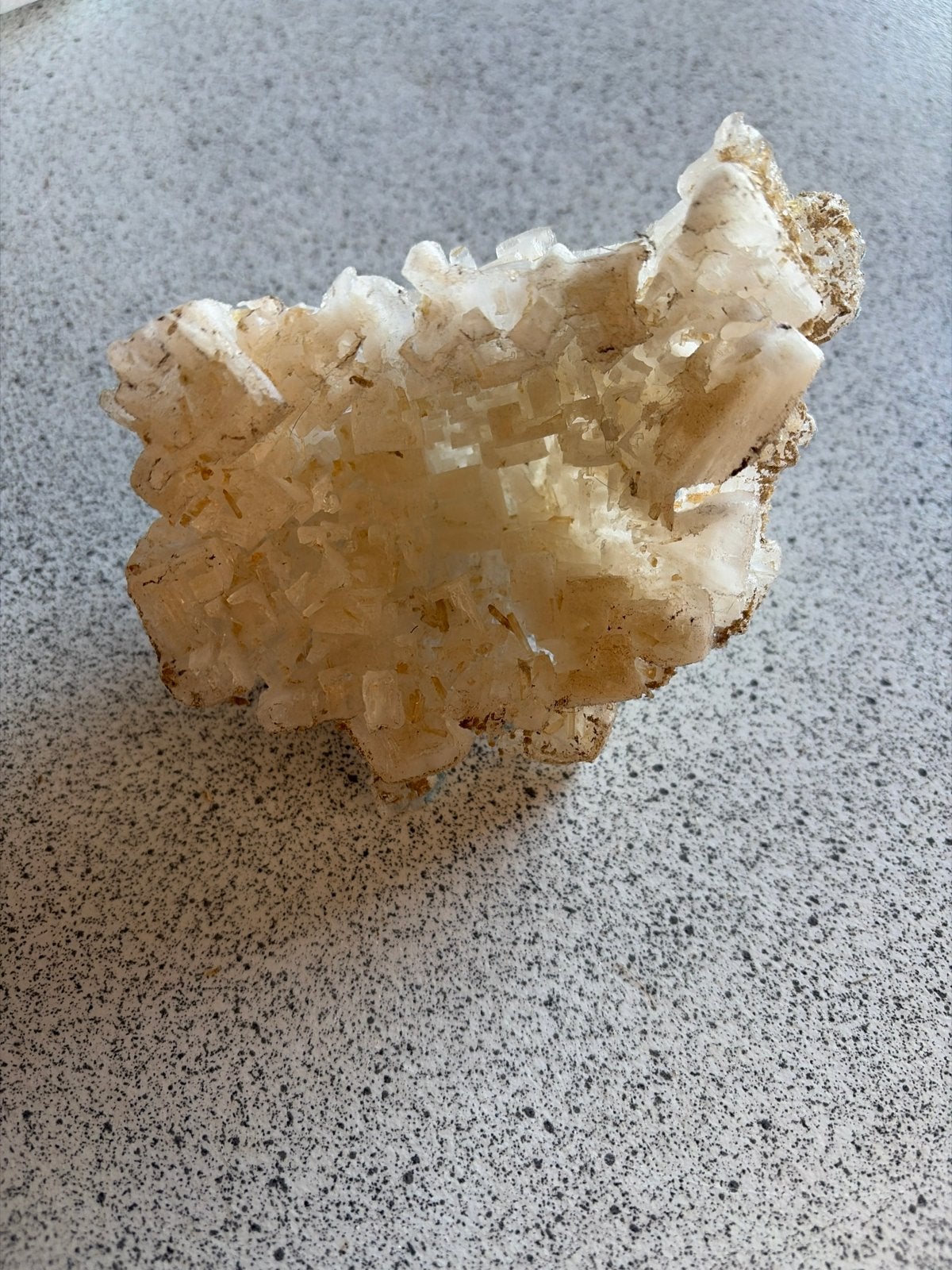 Prachtige ruwe calciet kristalcluster, Ophalen of Verzenden, Mineraal