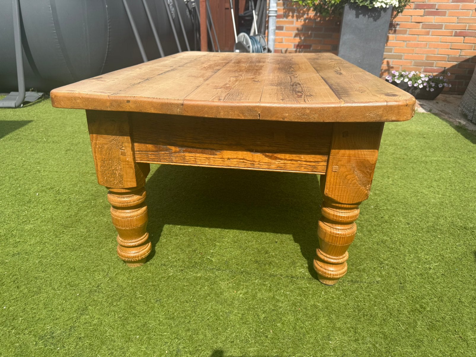 Salontafel van antiek grenen, Ophalen
