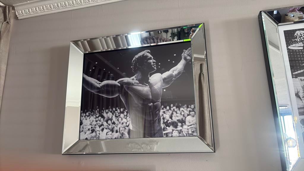 Spiegellijst/fotolijst – 50x40 cm Arnold Schwarzenegger, Ophalen, Overige materialen, Zo goed als nieuw, Minder dan 50 cm