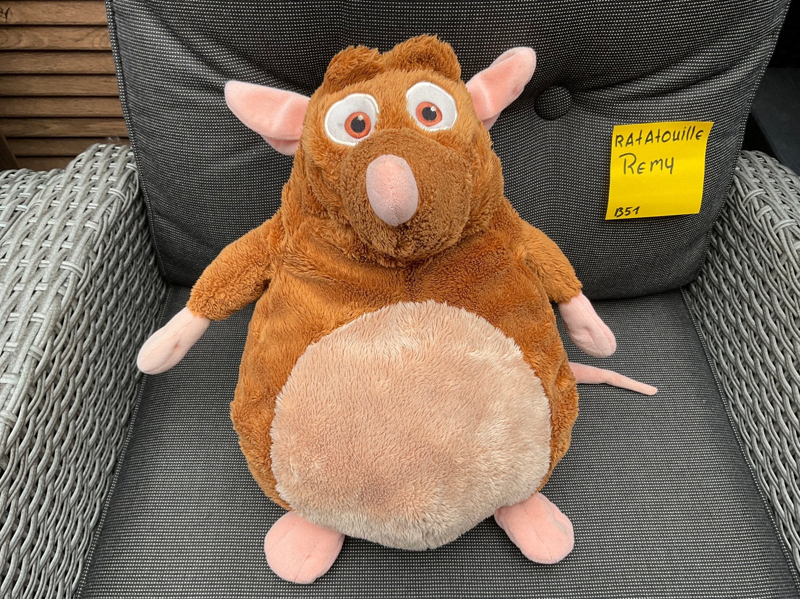 Zgan, niet kapot Disney Pixar REMY knuffel 35cm Ratatouille, Verzamelen, Disney, Ophalen, Zo goed als nieuw, Knuffel