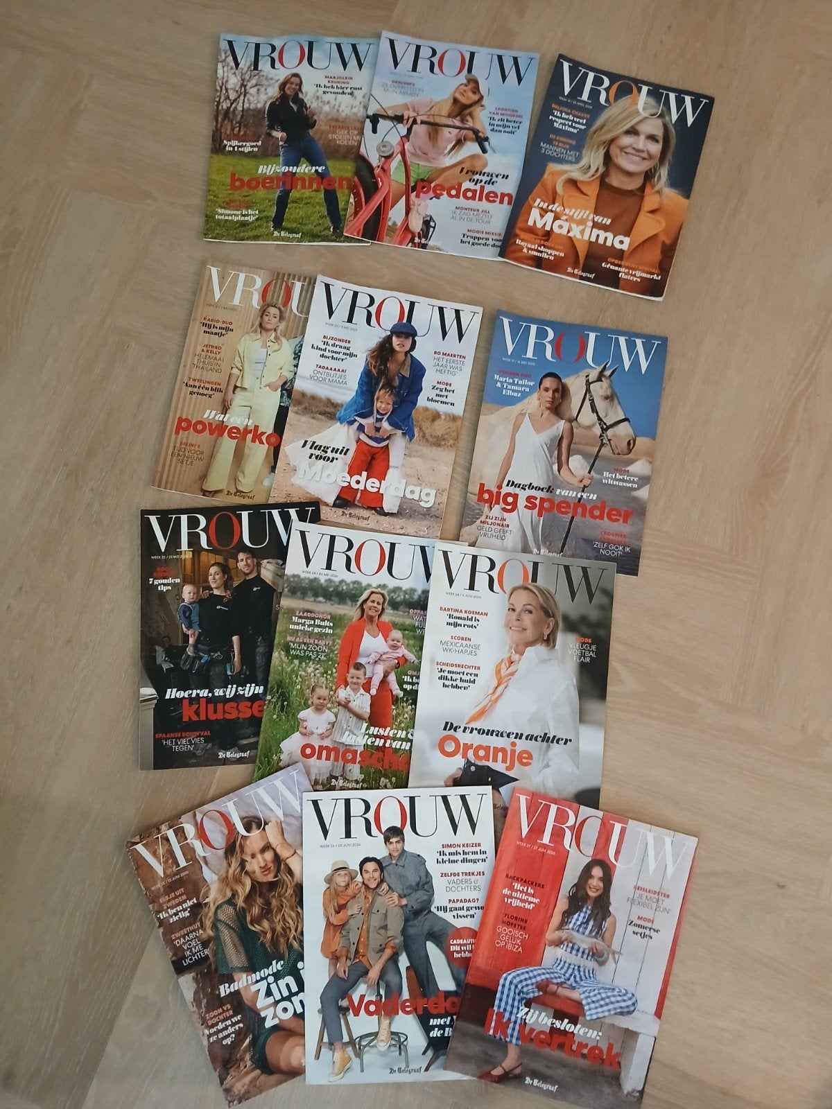 12x Vrouw tijdschriften, Ophalen of Verzenden, Gelezen, Damesbladen