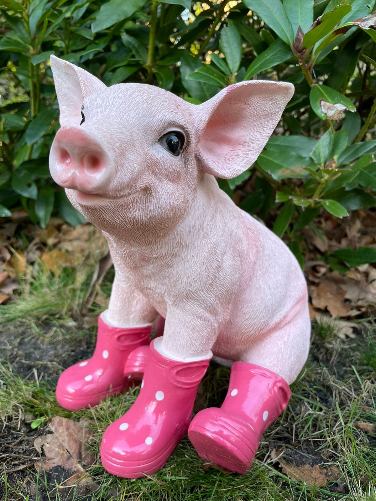 Varken big roze regenlaarsjes boerderij boer stal, Tuin en Terras, Tuinbeelden, Ophalen of Verzenden, Nieuw, Kunststof, Dierenbeeld