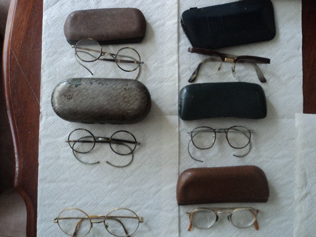 Vintage brillen met etui - Kinder en dames, Antiek en Kunst, Verzenden