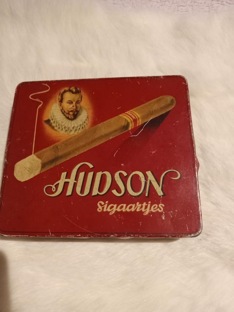 Vintage Hudson Sigaren Blikje - Decoratief Verzamelobject, Verzamelen, Blikken, Ophalen of Verzenden, Gebruikt, Overige, Overige merken