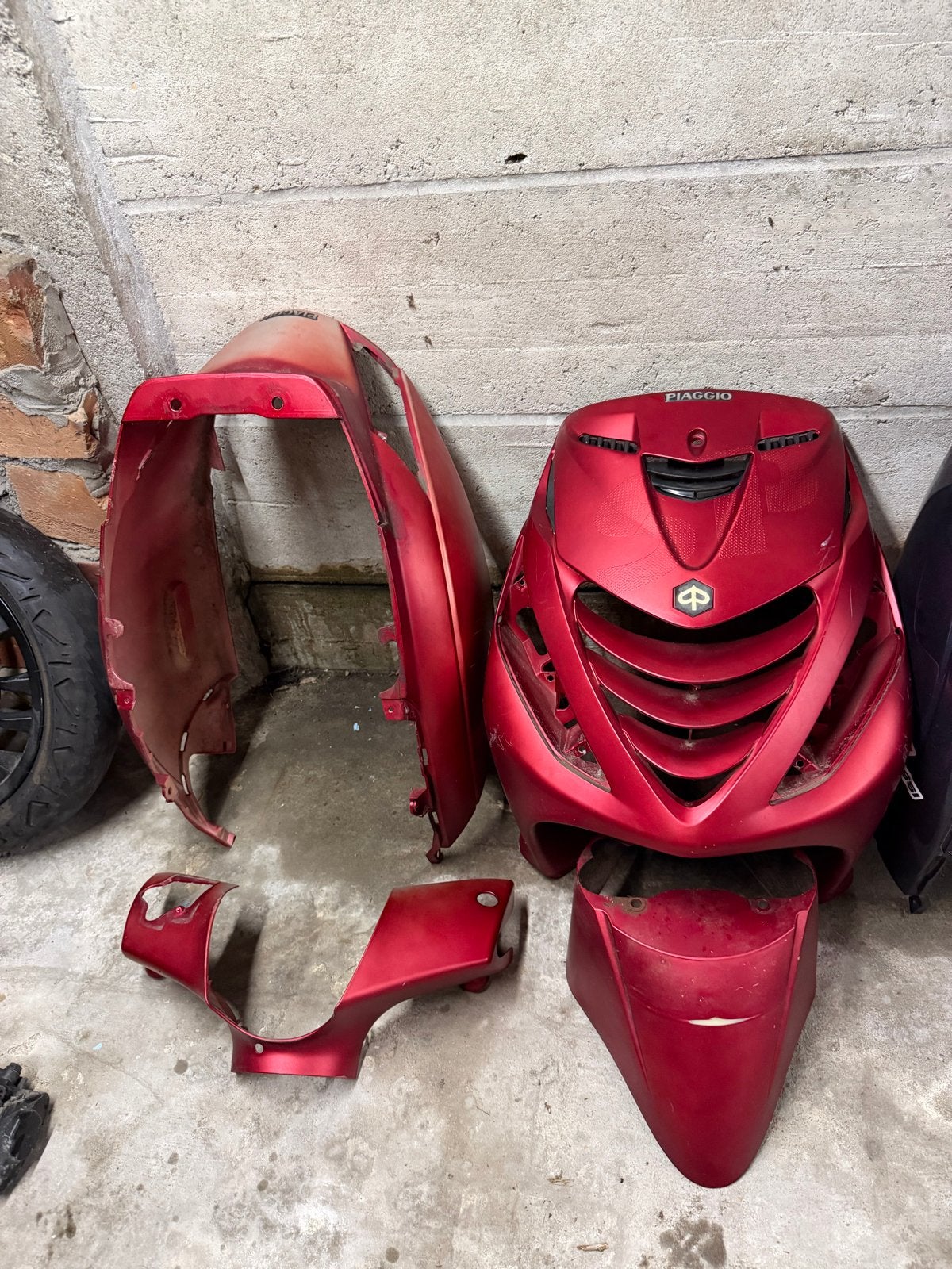 Kappenset Piaggio Zip SP - Rood (lichte schade), Ophalen of Verzenden, Gebruikt, Kap, Piaggio
