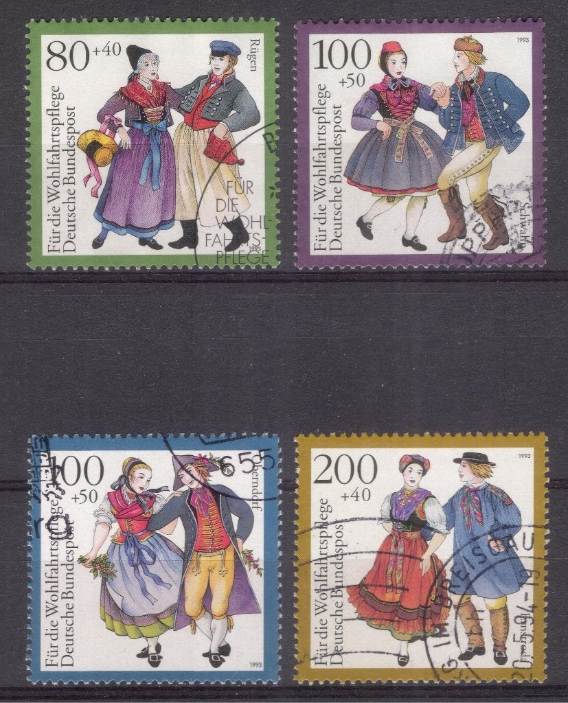 Bundesrepublik (163) - klederdrachten, Verzenden, 1990 tot heden, Gestempeld