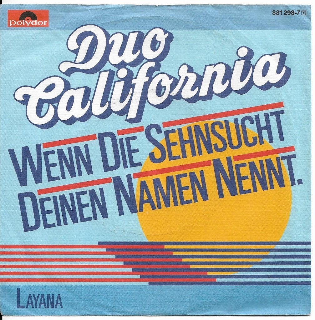Duo California, Cd's en Dvd's, Vinyl Singles, Fotohoes, Ophalen of Verzenden, Zo goed als nieuw, Pop