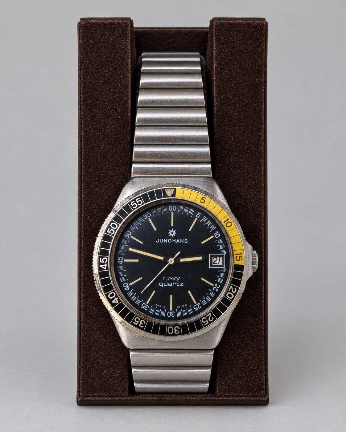 Vintage Junghans Navy Quartz 10/4760 – ca. 1977–1980 – origi, Sieraden, Tassen en Uiterlijk, Overige merken, Staal, Staal, Polshorloge