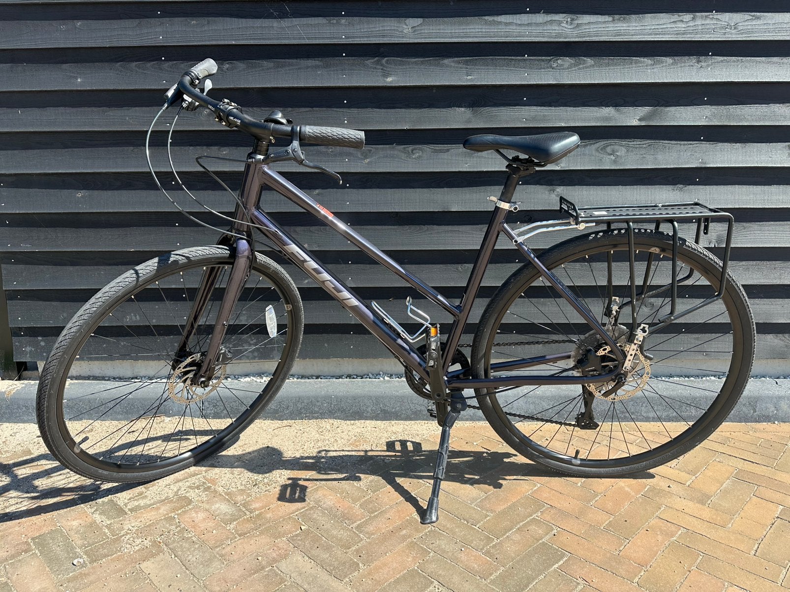Zeer goed onderhouden hybride fiets, Minder dan 10 versnellingen, 47 tot 50 cm, Zo goed als nieuw, Schijfrem