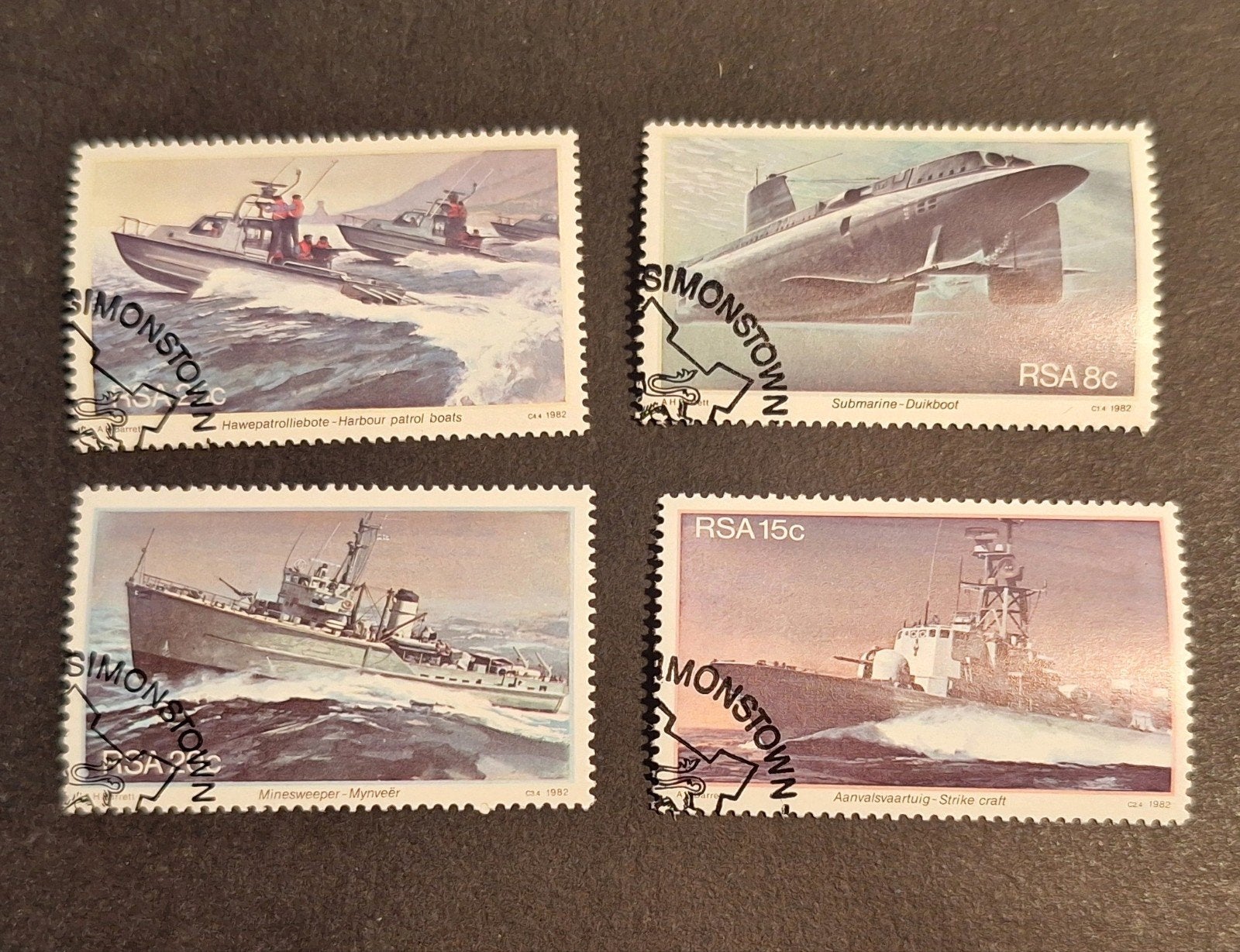 1982 ZUID-AFRIKA  - serie marine  - gestempeld, Ophalen of Verzenden, Zuid-Afrika, Gestempeld