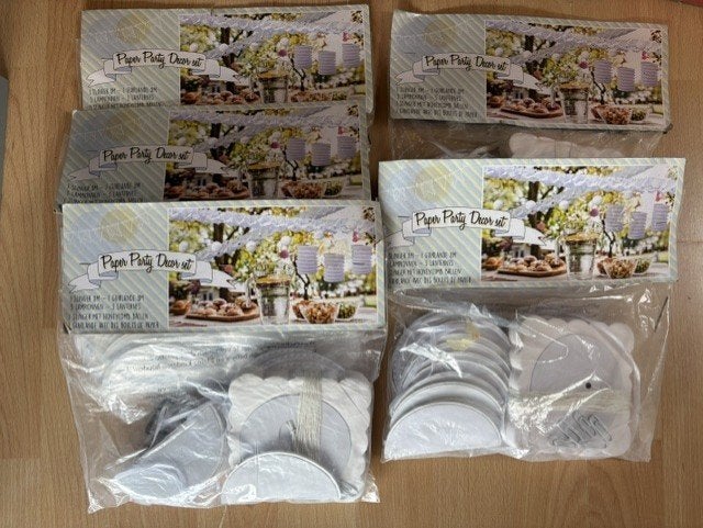 5 verpakkingen samen feest paper party decor versiering, Ophalen of Verzenden, Nieuw, Versiering