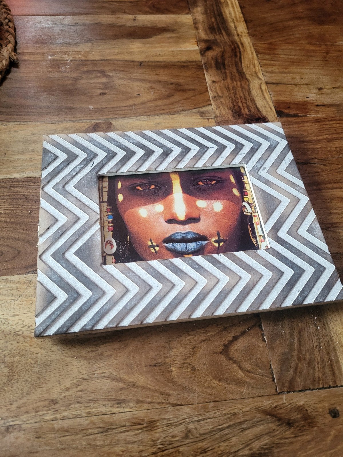 Landelijke Houten Fotolijst 24x19 cm – Ibiza / Boho Stijl, 19 cm, 24 cm, Beige, Ophalen of Verzenden