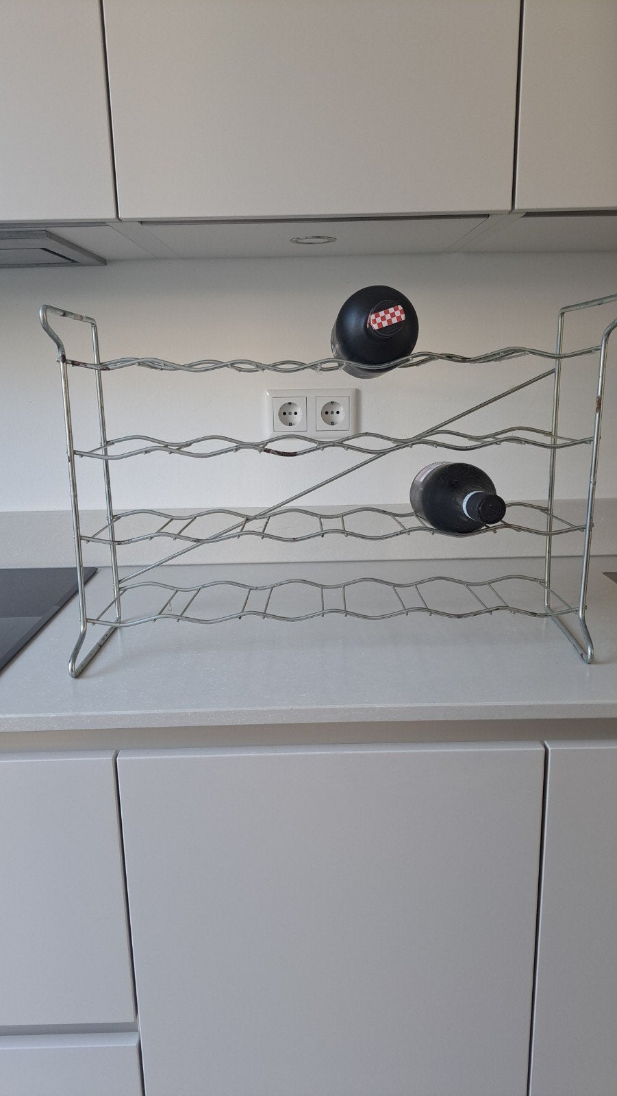 Stalen Wijnrek voor 24 Flessen - 60x40 cm, Ophalen, Gebruikt, 15 tot 25 flessen, Metaal