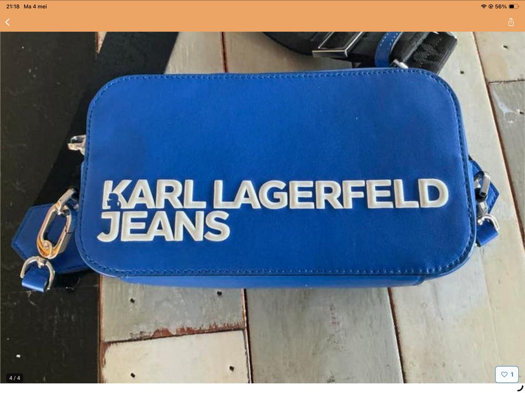 Karl Lagerfeld Jeans Blauw Tasje - Nieuwstaat, Sieraden, Tassen en Uiterlijk, Tassen | Damestassen, Ophalen of Verzenden, Nieuw
