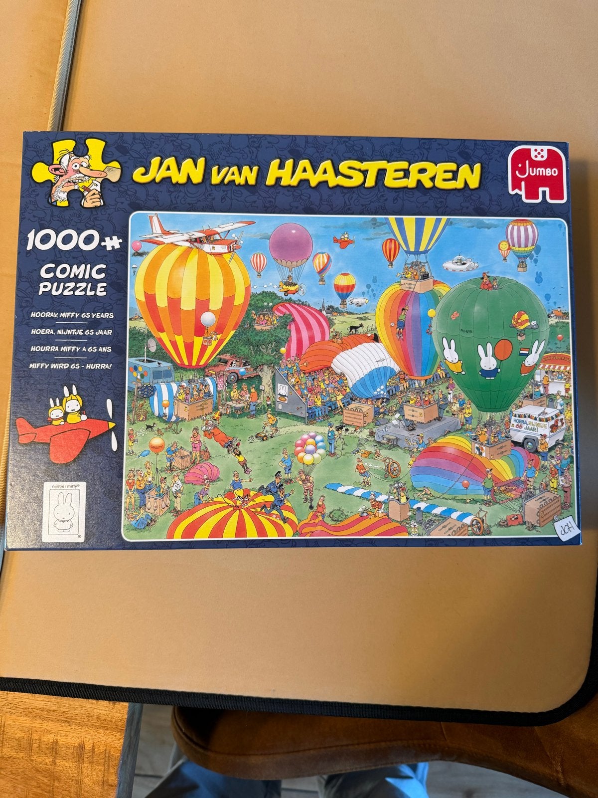 Jan van Haasteren 1000 stukjes - Hoera Nijntje 65 jaar, Ophalen, 500 t/m 1500 stukjes, Zo goed als nieuw, Legpuzzel