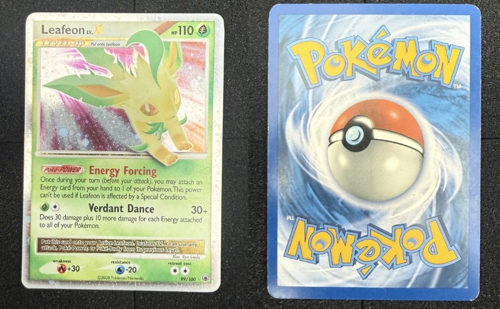 Leafeon LV.X 99/100 D & P Majestic Dawn Excellent Conditie, Ophalen of Verzenden, Zo goed als nieuw, Losse kaart, Foil