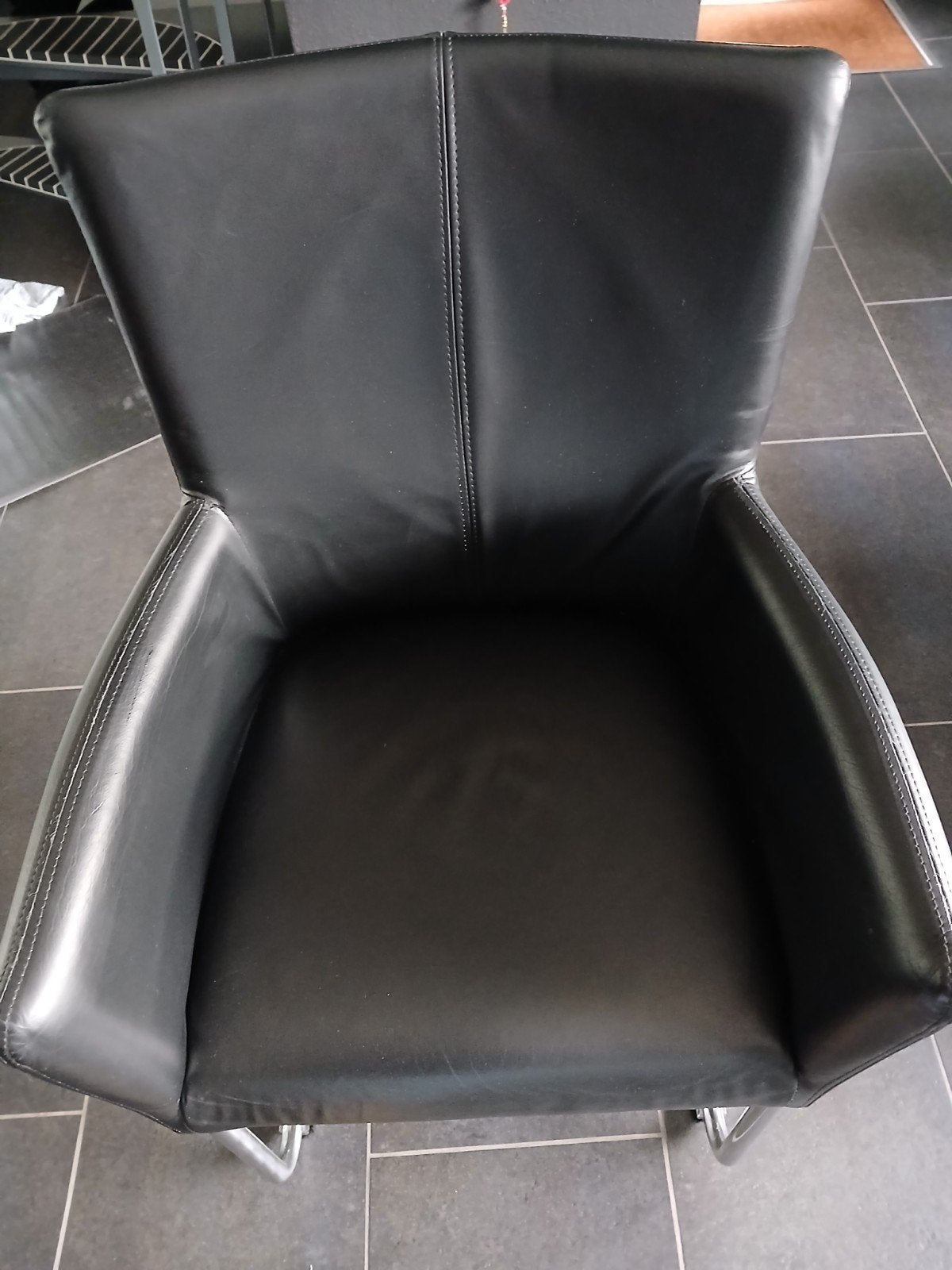 leren stoelen., Huis en Inrichting, Ophalen, Zwart