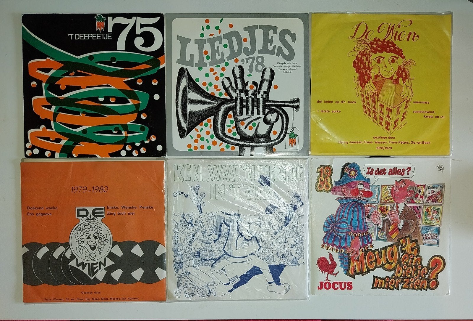 Carnaval Schlagers 1974-87 singles x7, Gebruikt, 7 inch, Ophalen of Verzenden, EP