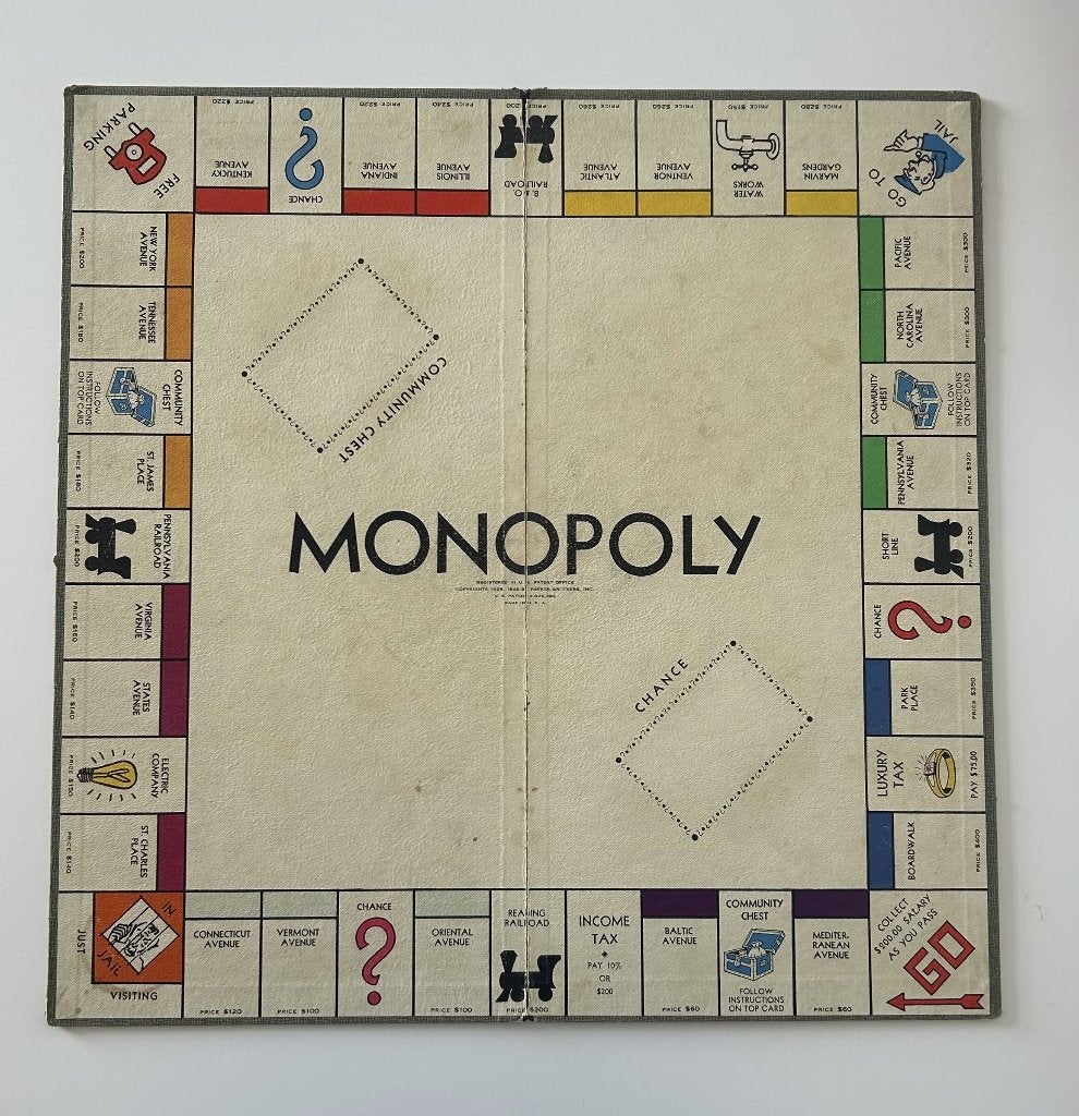 Monopoly USA 1948 - Vintage Bordspel, Vijf spelers of meer, Ophalen of Verzenden, Gebruikt, Parker Brothers