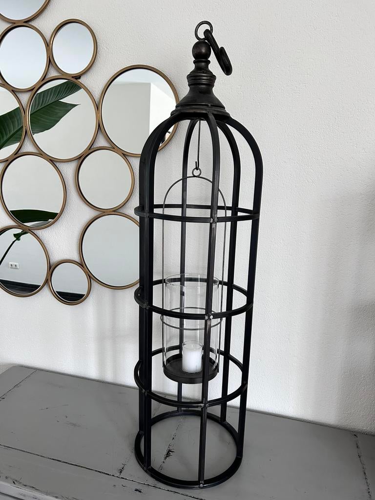 Groot windlicht, Huis en Inrichting, Woonaccessoires | Wijnrekken, Ophalen, Zo goed als nieuw, Metaal, 75 cm of meer