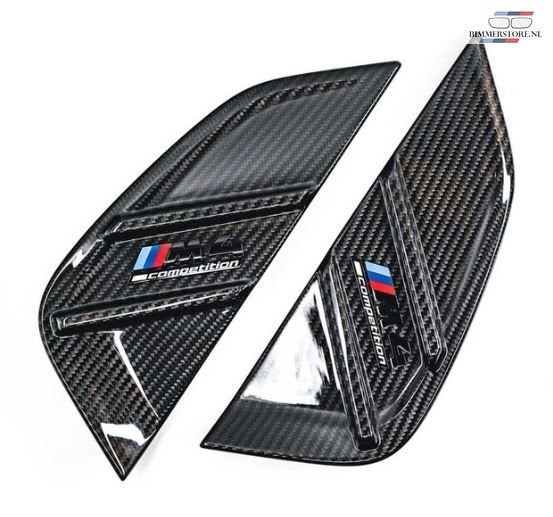 Carbon zijgrille air intake M4 set voorscherm nieuw BMW 4 se, Auto diversen, Tuning en Styling, Ophalen of Verzenden, -, -, -