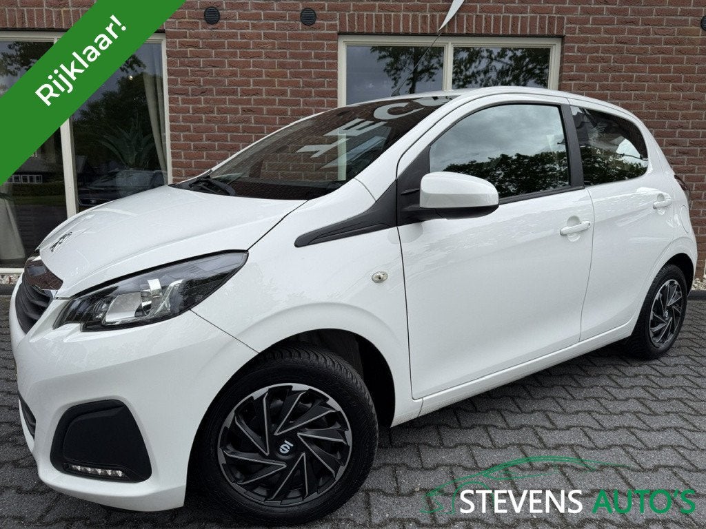 Peugeot 108 1.0 e-VTi Active AIRCO / RIJKLAAR / INCL GARANTI, Auto's, Stof, Gebruikt, 4 stoelen, Wit