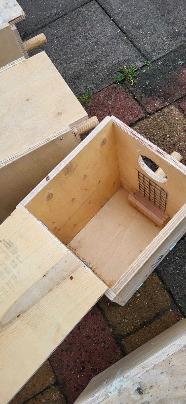 broedhokken voor grote vogels, Ophalen of Verzenden, Gebruikt, Hout, Broedkooi of Kweekkooi