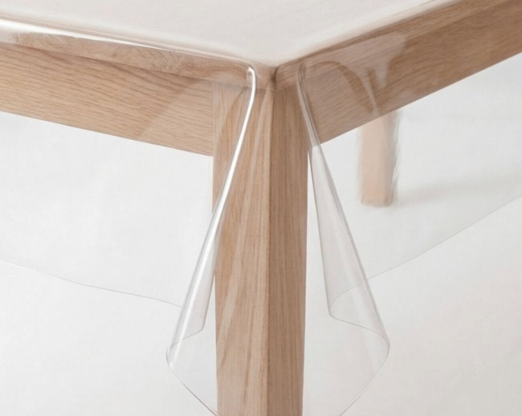 Transparant tafelzeil op maat ovaal 230x90cm 0.2mm – Nieuw, 90 cm, Nieuw, Ophalen of Verzenden, Overige kleuren