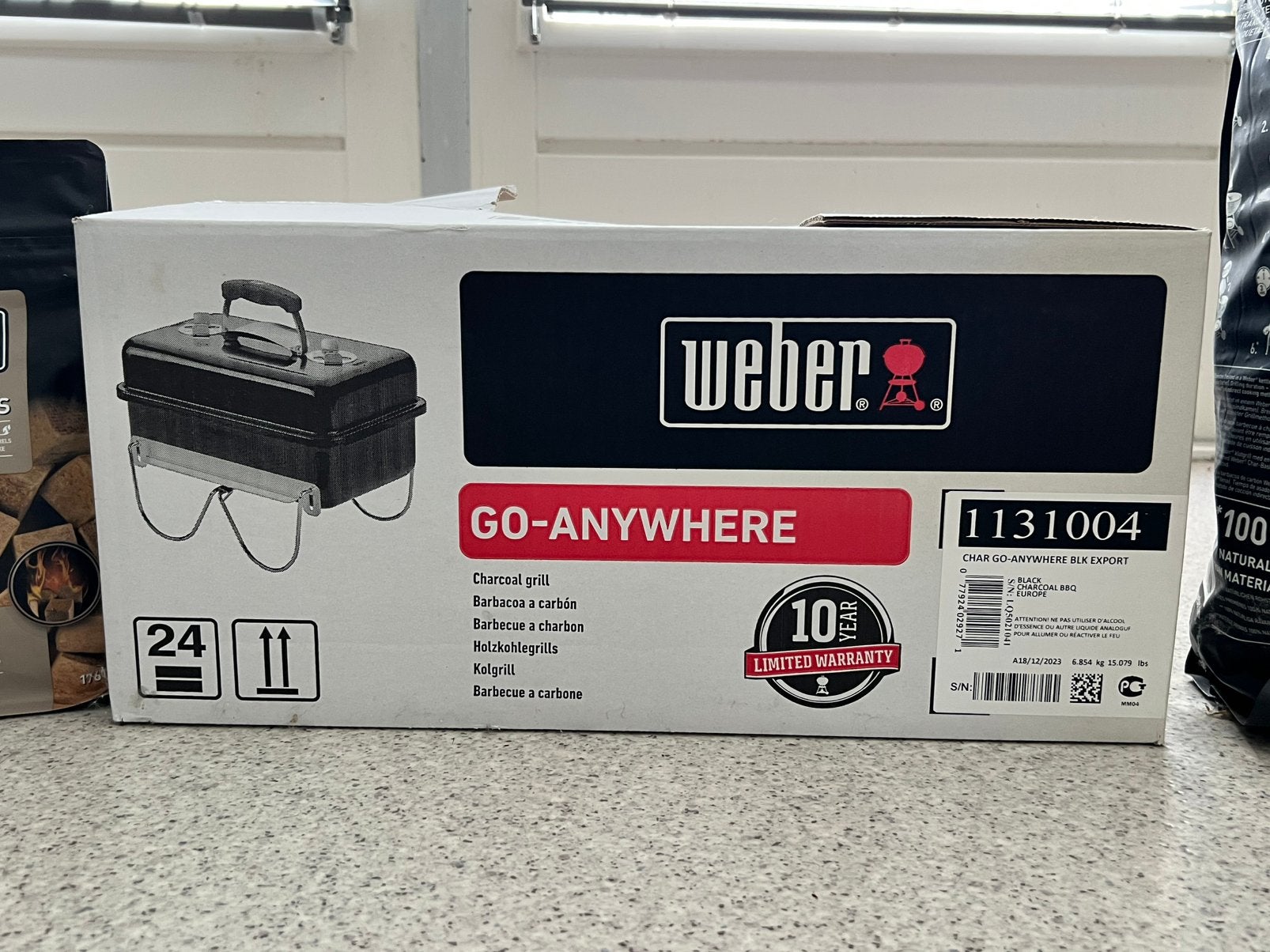 Weber go-anywhere charcoal portable barbacue and accessories