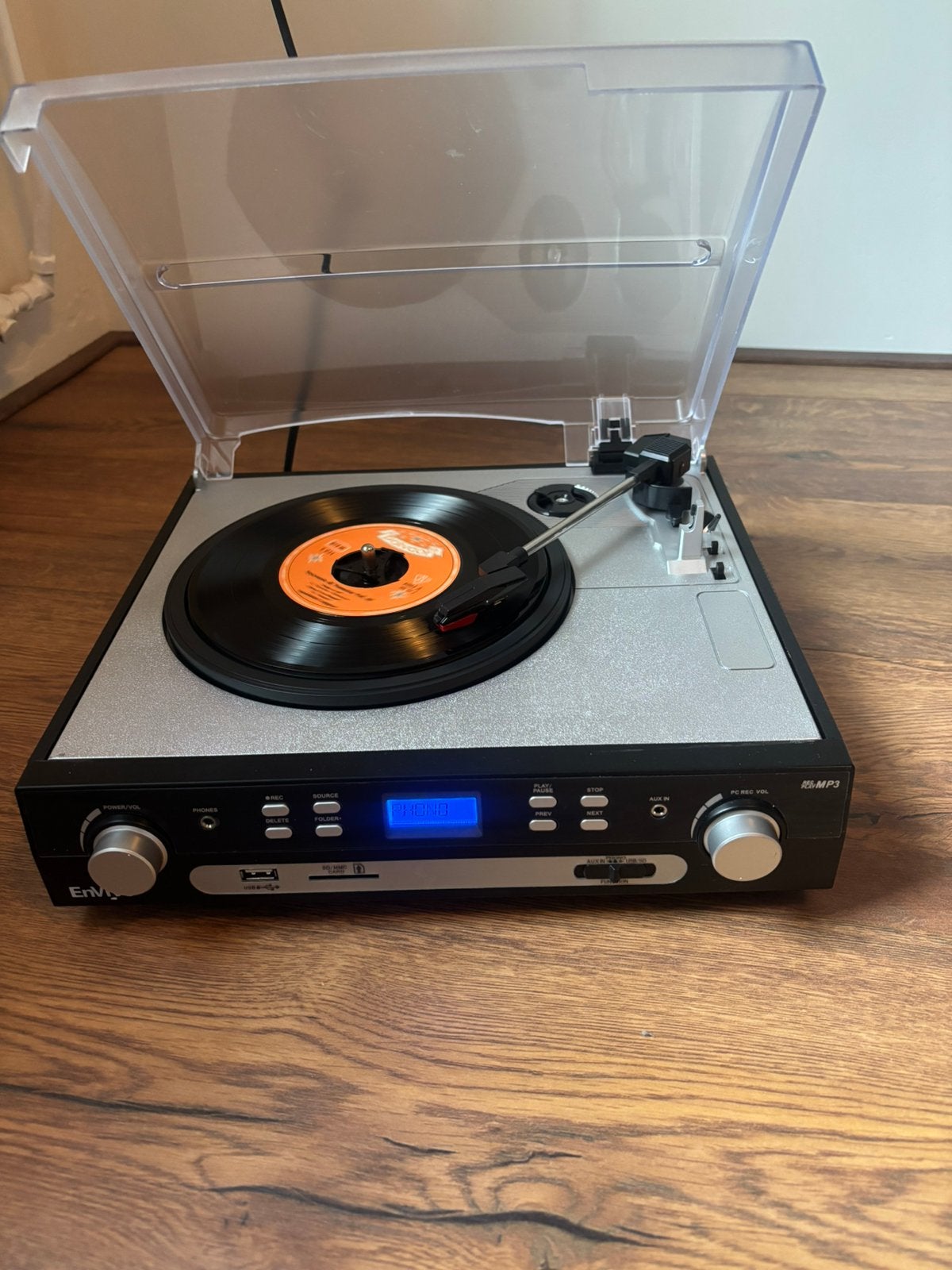 Platenspeler met usb met ingebouwde speakers, Ophalen of Verzenden, Zo goed als nieuw, Overige merken