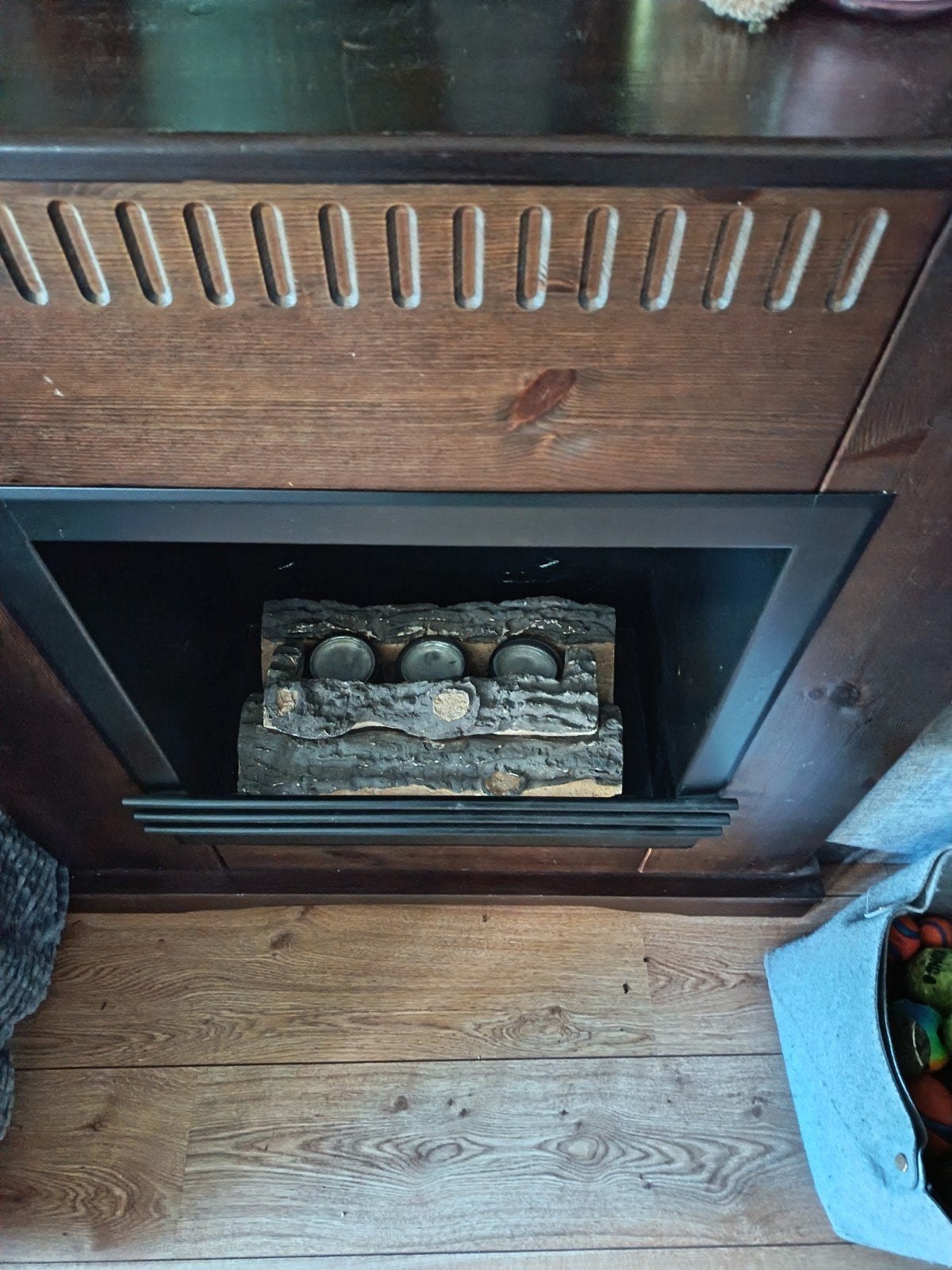 Decoratieve Houten Schouw met Elektrische Haard, Hout, Gebruikt, Ophalen of Verzenden, Landelijk